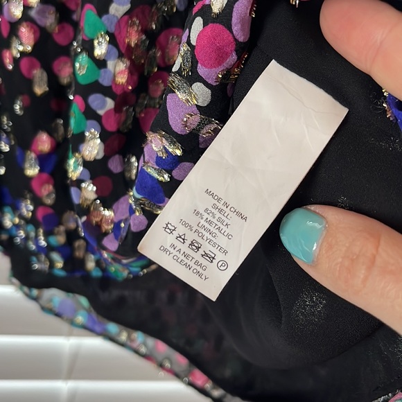 kate spade gold teal pink dotted tank size medium - Picture 7 of 12